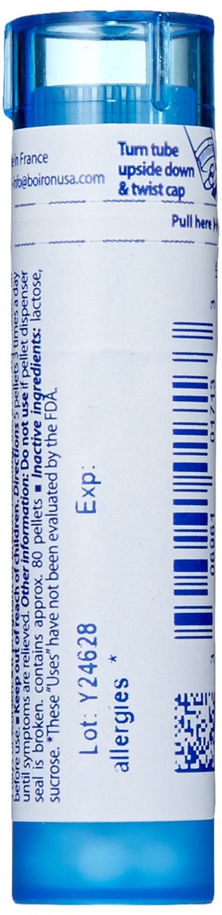 Boiron Histaminum Hydrochloricum 30C pellets offer non-drowsy allergy relief.