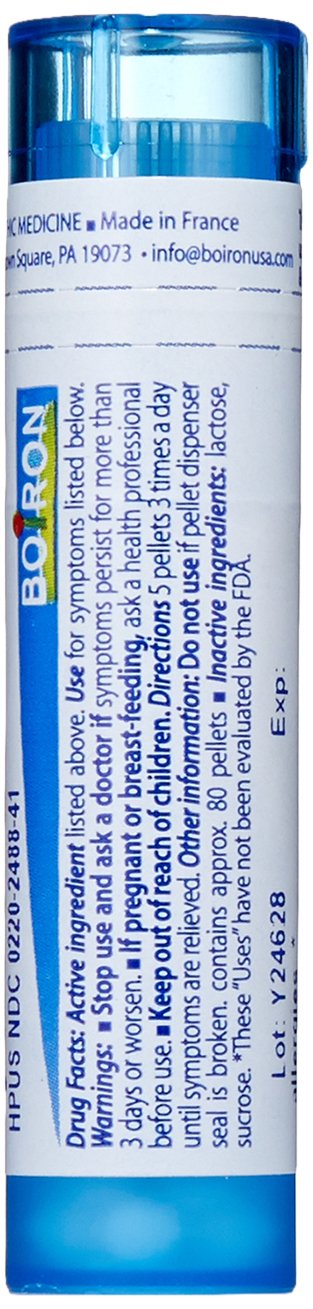 Boiron Histaminum Hydrochloricum 30C pellets dissolve quickly for on-the-go symptoms.