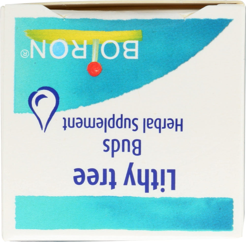 Boiron Lithy Tree label front aids quick shelf identification.