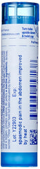 Boiron bottle label displaying 30C potency for abdominal discomfort management.