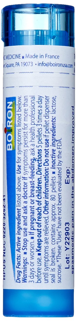 Boiron Magnesia Phosphorica 30C pellets dissolving quickly on the tongue.