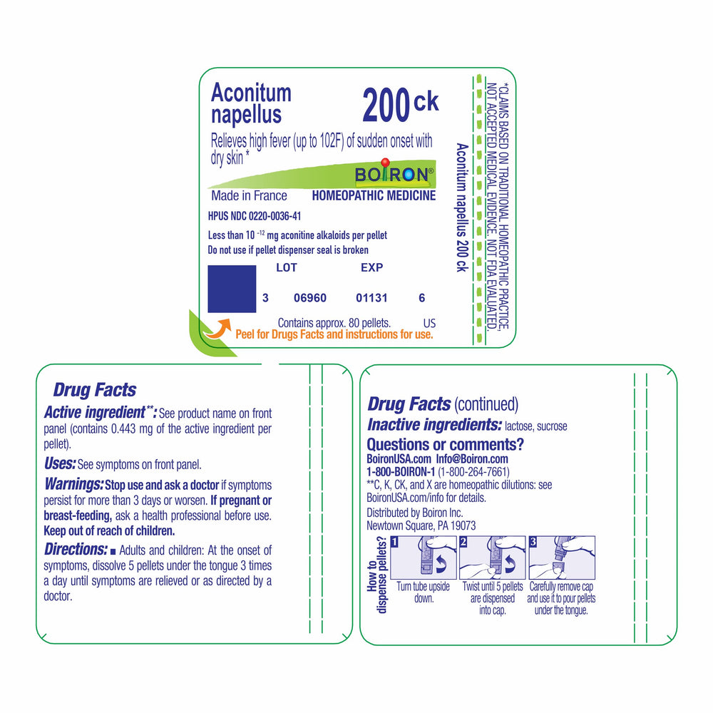 No artificial colors flavors sweeteners or preservatives in Boiron
