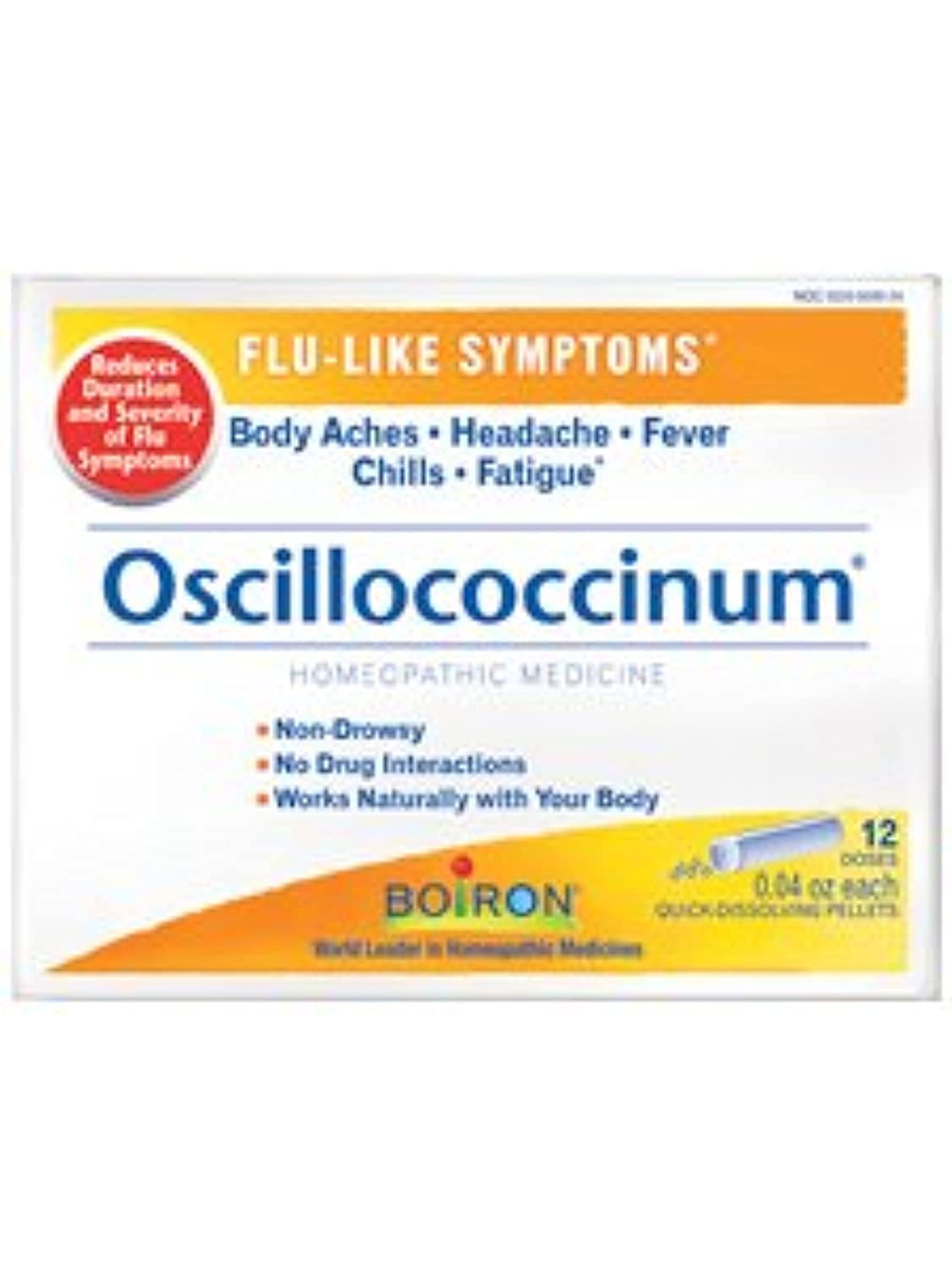 Boiron Oscilloccinum bottle for at-home flu symptom support