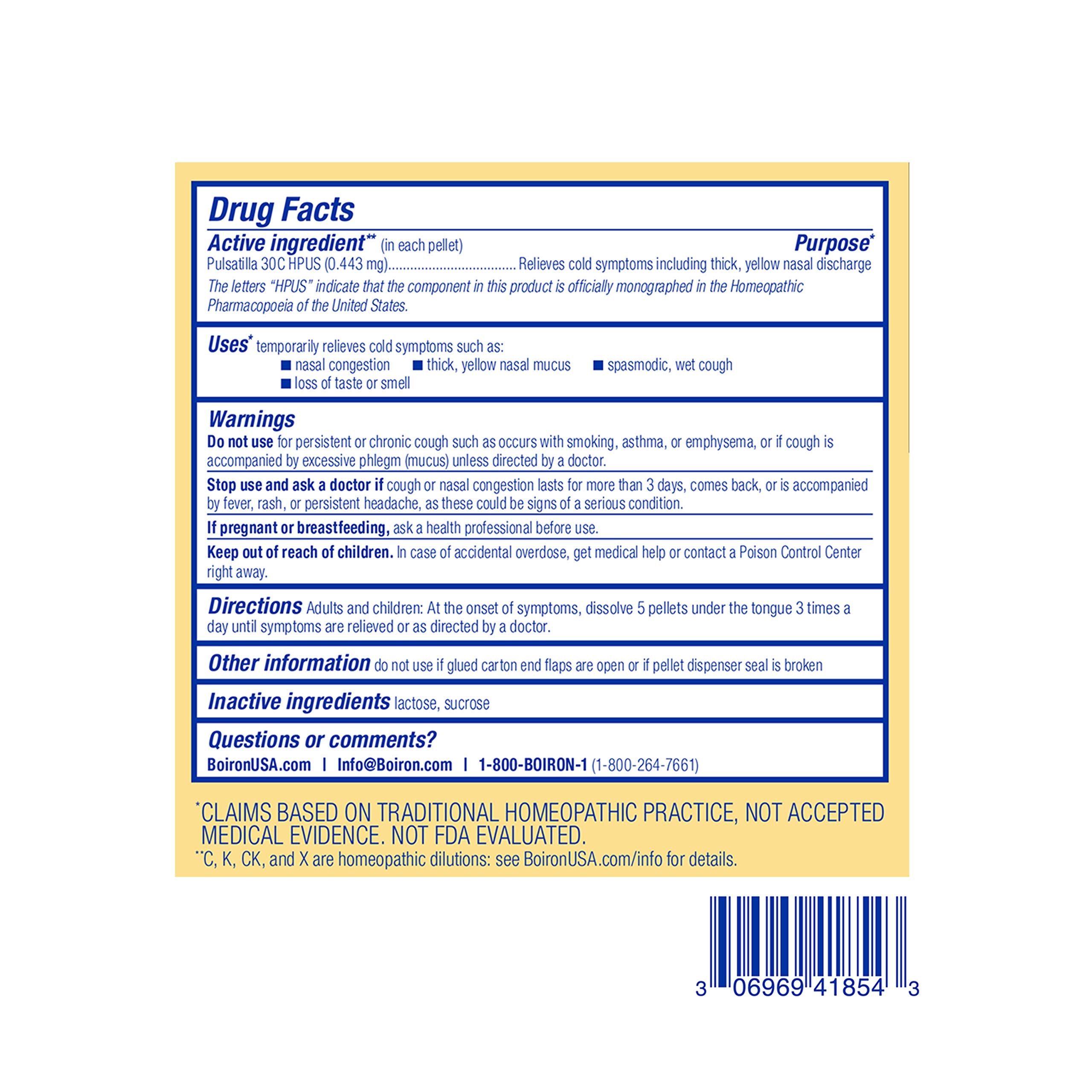 Boiron Pulsatilla 30C is a non-drowsy, easy-to-use formula.