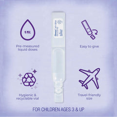 Front label of SleepCalm Kids highlights melatonin-free, non-habit-forming formula.