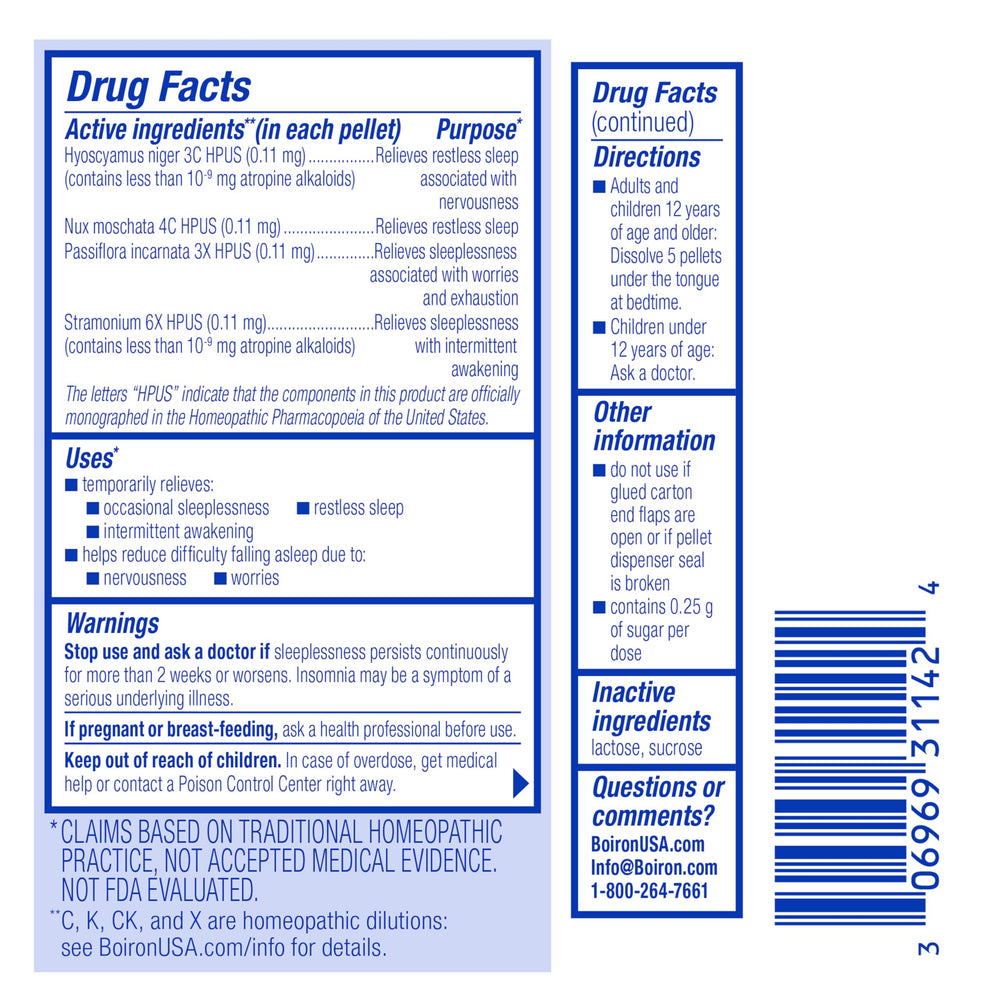 Compact packaging detail showing portable SleepCalm tubes.