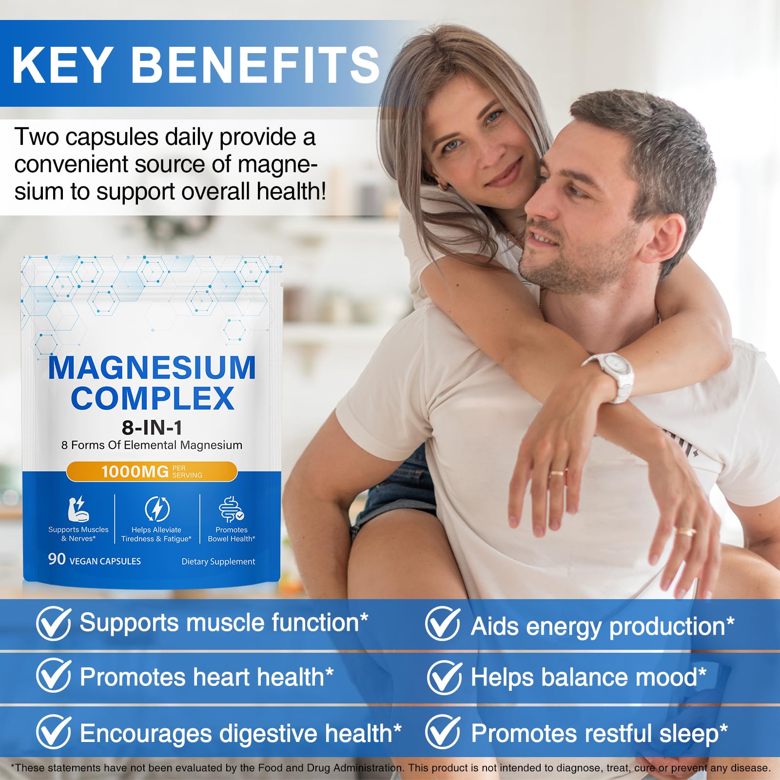 BOIUOITI Magnesium capsules closeup highlighting purification for restful sleep.
