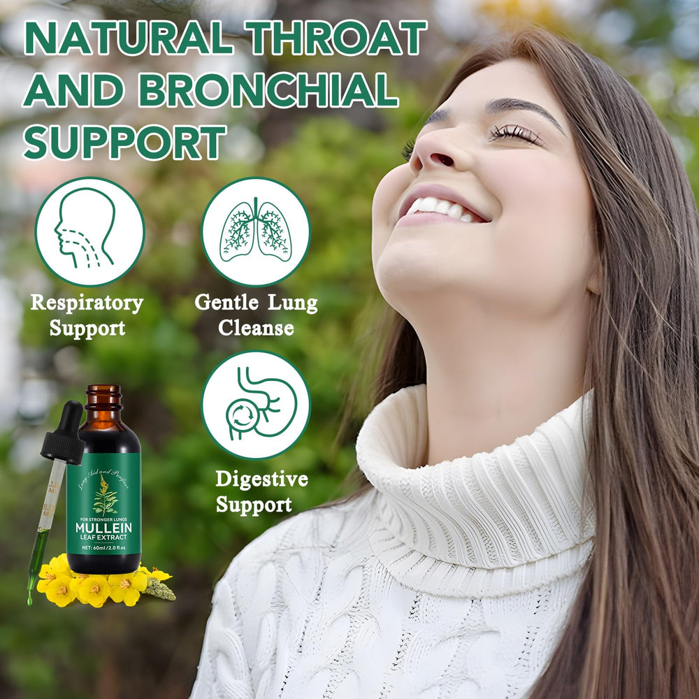 BOIUOITI Mullein Drops digestive wellness note on packaging connects to gut comfort