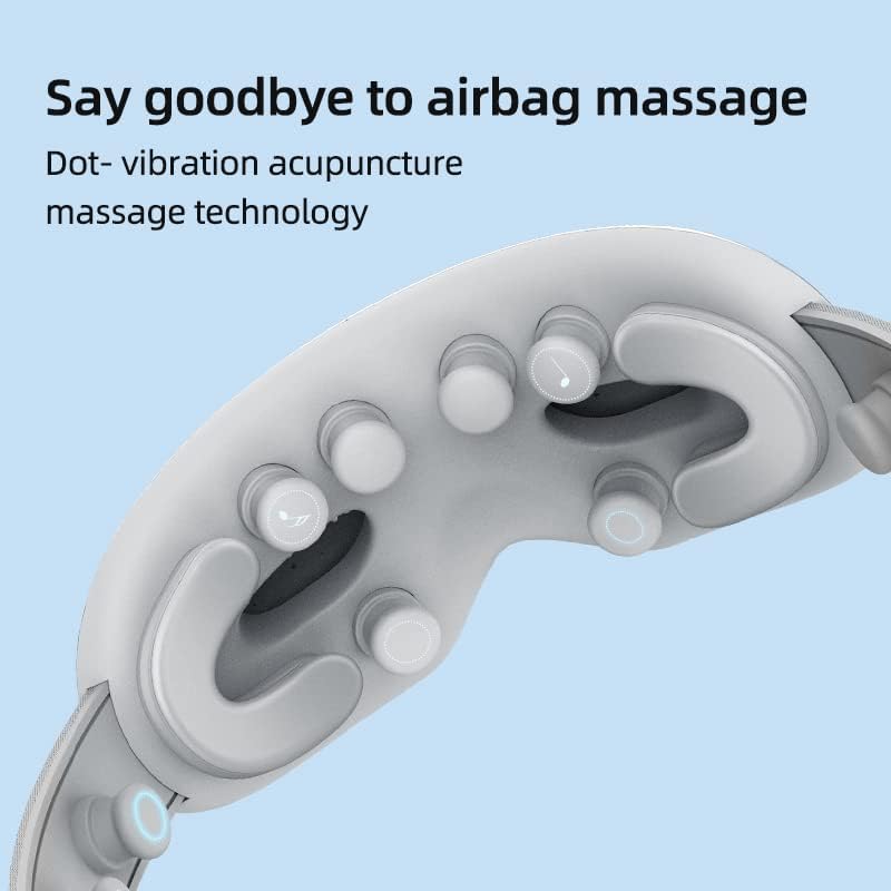 BOKOR eye massager features Bluetooth music for a calming, immersive session.