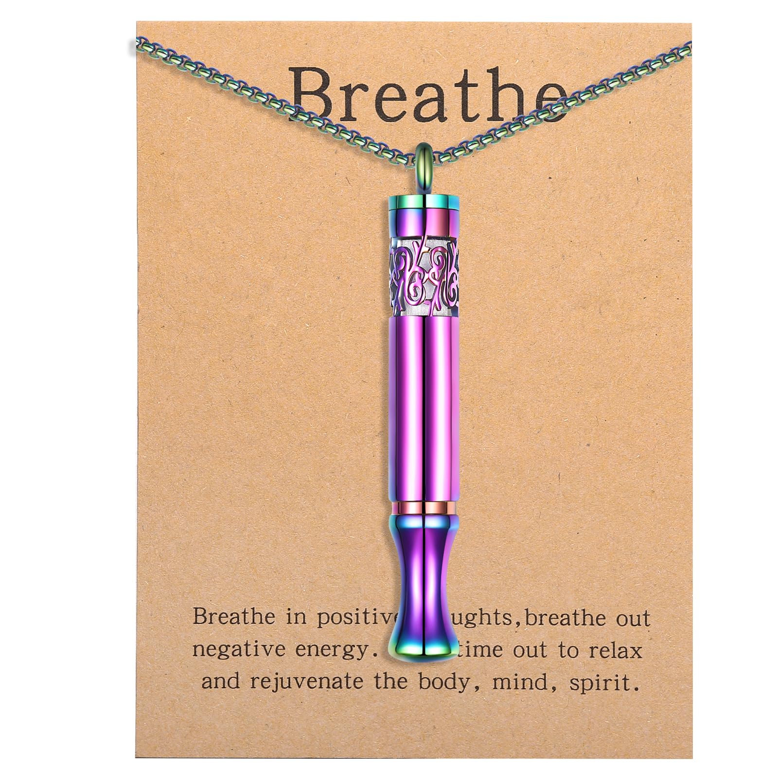 BOLAGTIER anxiety-relief pendant close-up with diffuser pad for aromatherapy