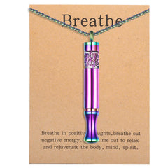 BOLAGTIER anxiety-relief pendant close-up with diffuser pad for aromatherapy