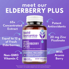 Bold Botanica Elderberry Plus pour shot for easy daily dosage