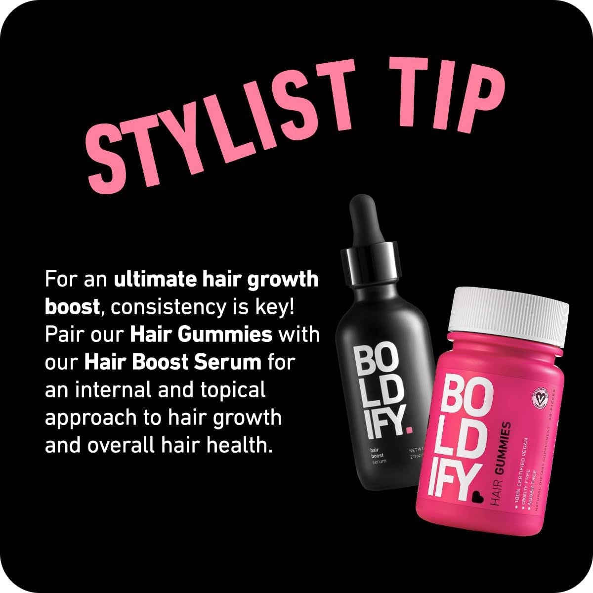 Boldify 30-day pack suitable for a month-long routine