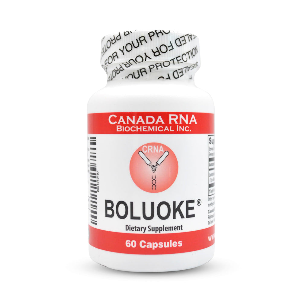 Boluoke Lumbrokinase capsules bottle for daily wellness and potential blood flow balance.