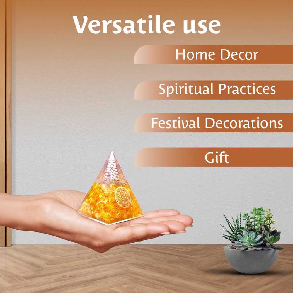 Bombay Crystals Export orgone citrine pyramid gift-ready for mindful gifting