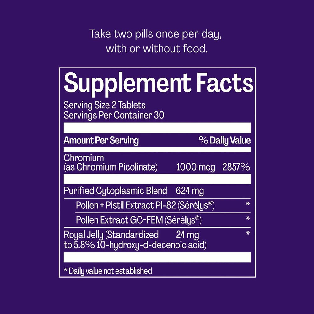Serenol label detail showcasing logo and key ingredient highlights