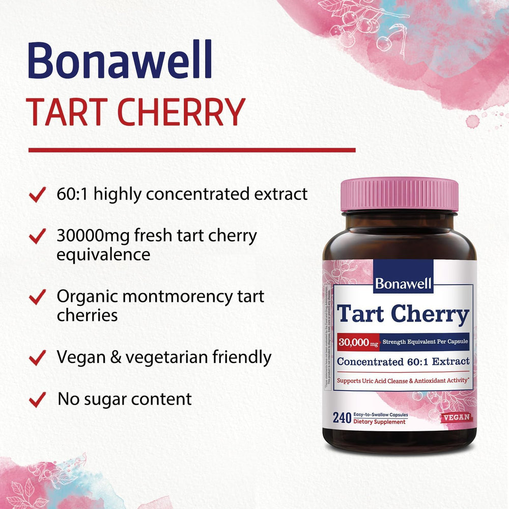 Bonawell Montmorency tart cherries freeze-dried powder highlights natural antioxidants