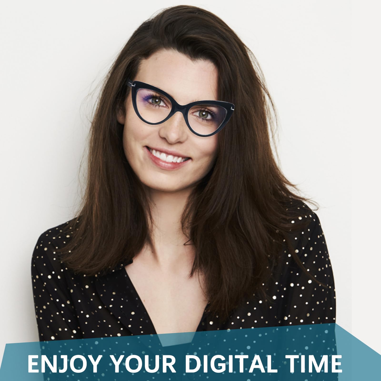 BONCAMOR spring hinge cat-eye frames adapt to many face shapes