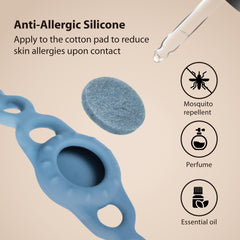 Bone Collection elastic silicone band close-up shows durable wear and easy adjustability