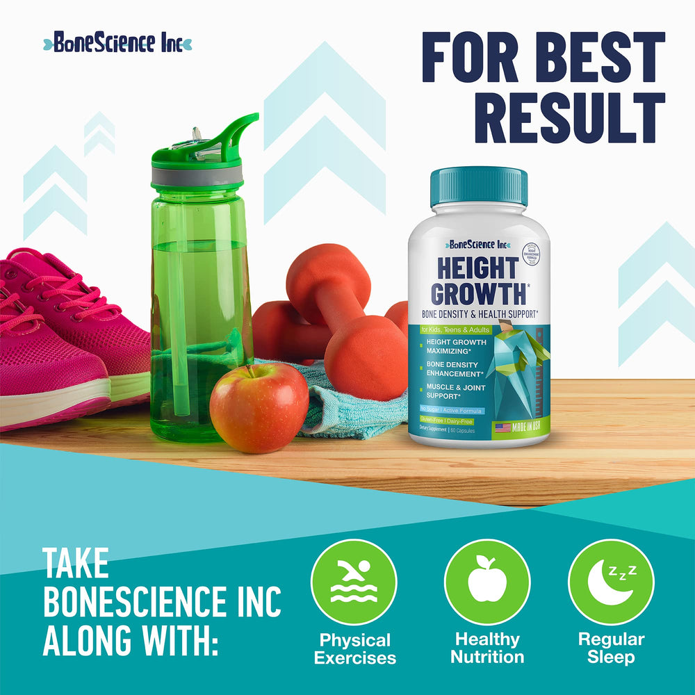 BoneScience Inc Height Growth Maximizer supports joint and bone health for mobility