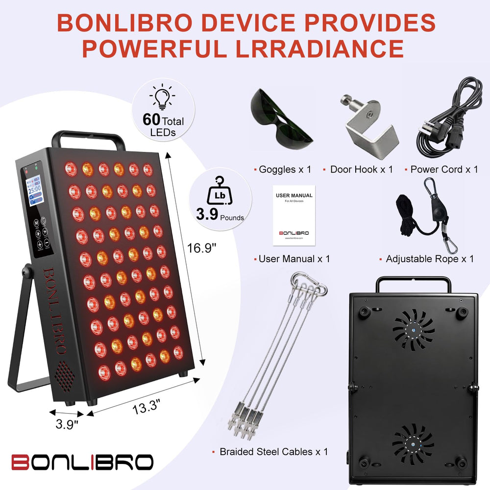 BONLIBRO BN-60 LED diodes close-up highlighting four wavelengths