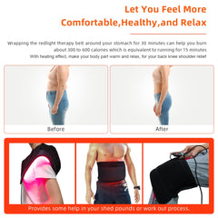 bonodave red light heating pad on knee demonstrates deep warming therapy for joints