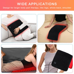 bonodave red light therapy pad over the abdomen delivers broad body coverage