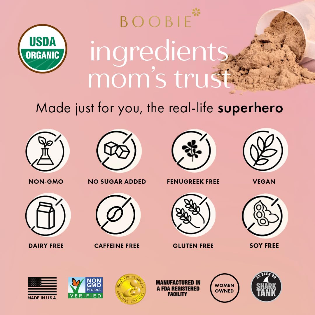Boobie Body tub with Vitamin D badge indicates daily vitamin support.