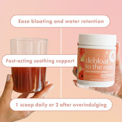 Close-up of the powder being mixed into a drink.