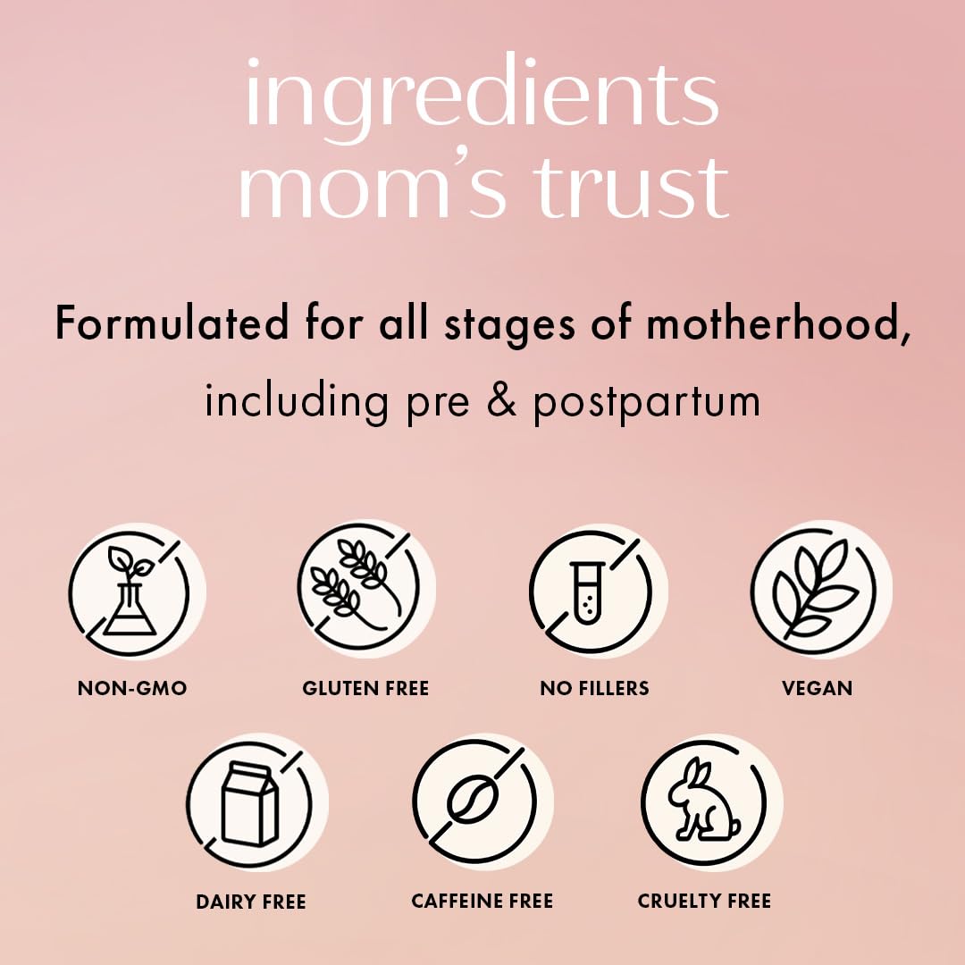 Boobie Relax Mom label emphasizing caffeine-free and non-GMO attributes.