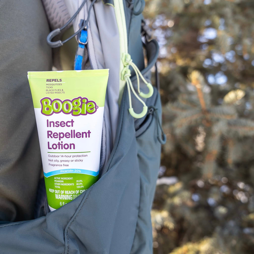 Boogie Insect Repellent Lotion family-friendly use during outdoor activities.