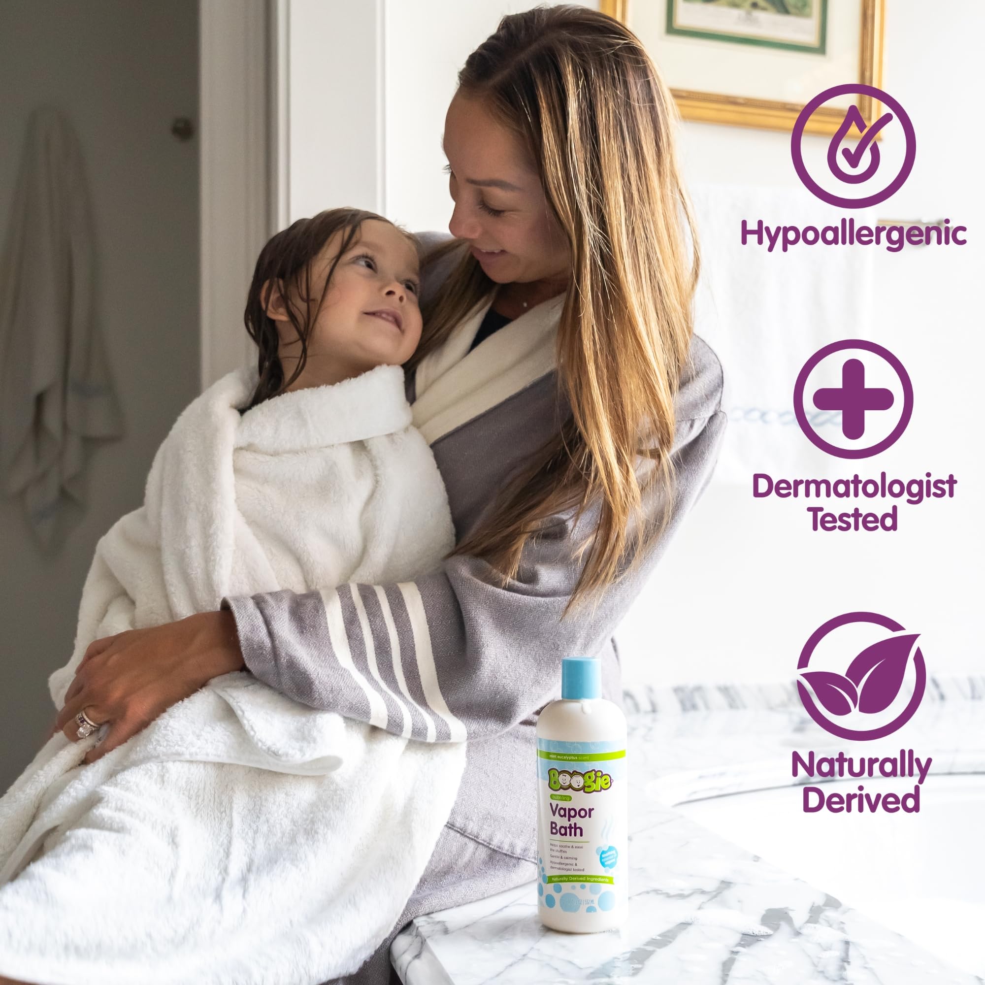 Mint and eucalyptus fragrance from Boogie Kids for a calm bath