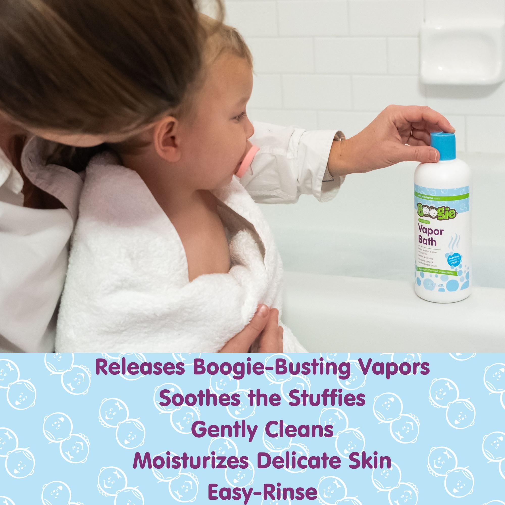 Natural essential oils scent in Boogie Kids Bubble Bath