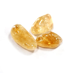 Boolavard Citrine Stones set of three, compact tumbled crystals for calm focus.