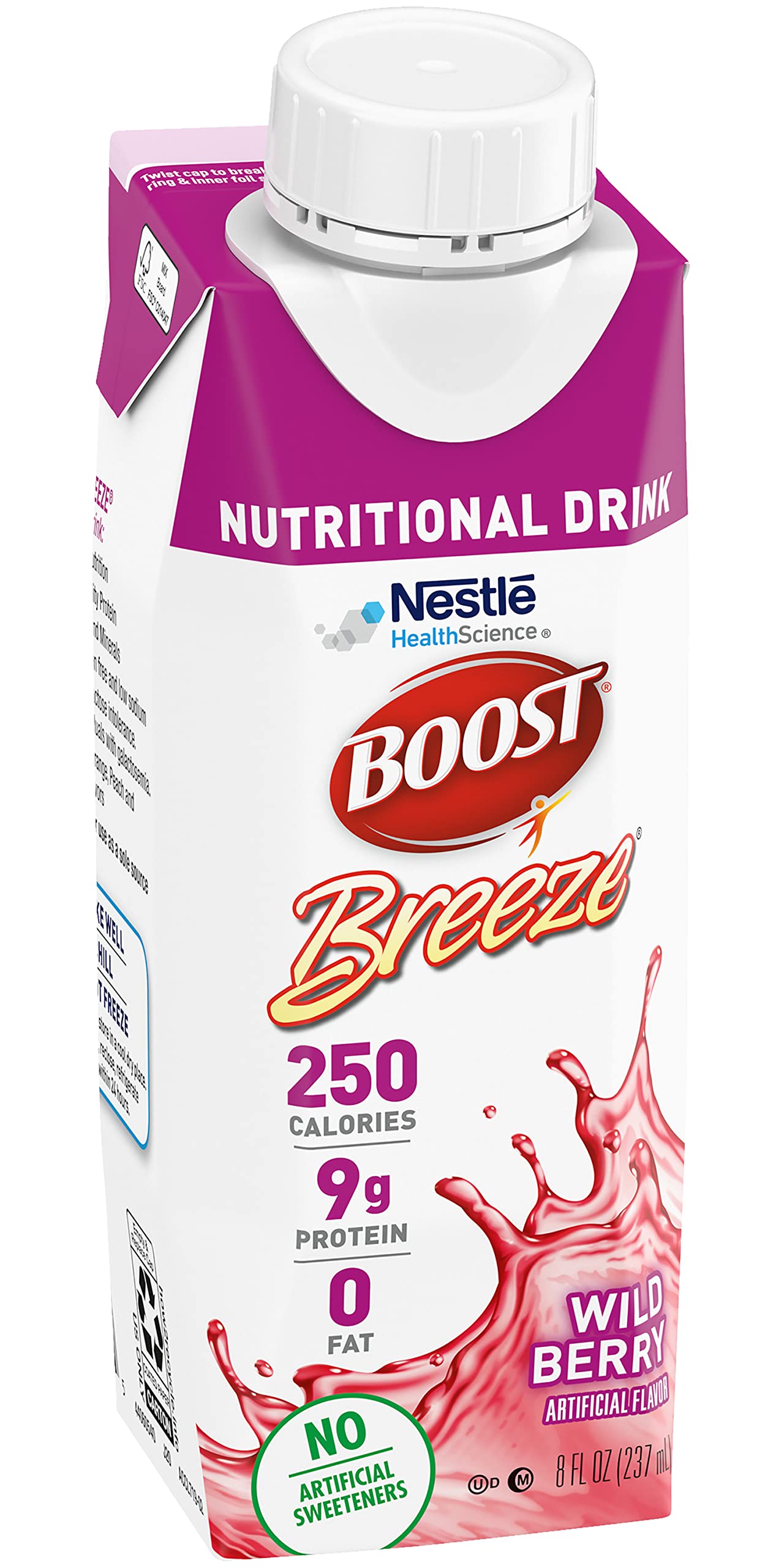 BOOST Breeze peach flavor visual highlights natural sweetness ideal for a quick snack
