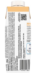 Pouring BOOST Breeze orange drink, a quick protein and energy option.
