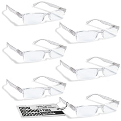 Boost Eyewear 6-pack reading glasses with half-rim frames for versatile daily use.