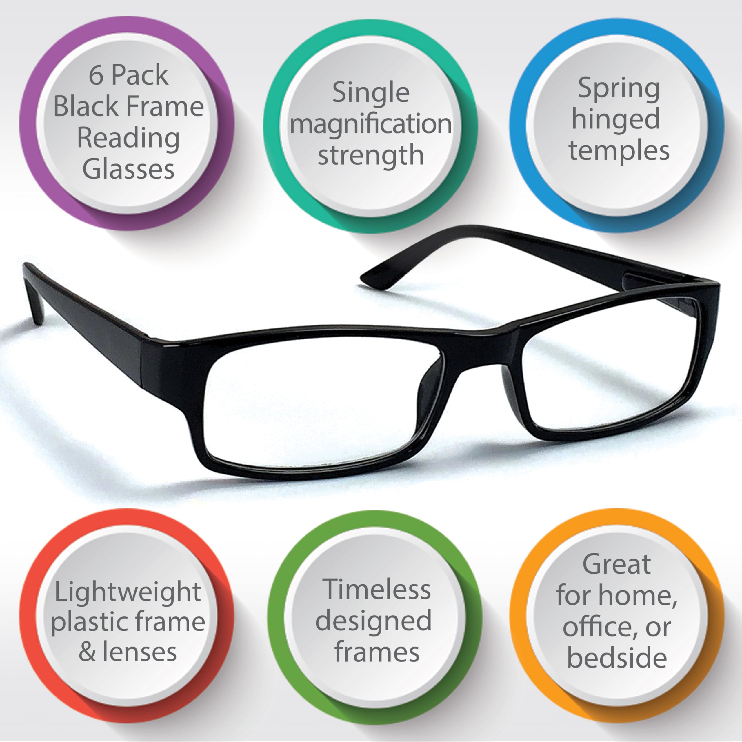 Boost Eyewear spring-loaded hinges reading glasses offer comfortable fit.