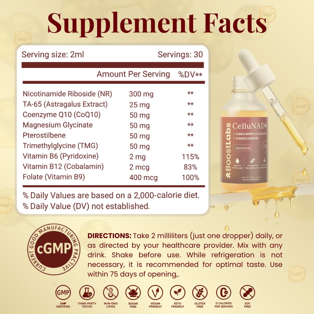 Boost Labs Liposomal NAD+ on-the-go routine image demonstrates easy daily integration.