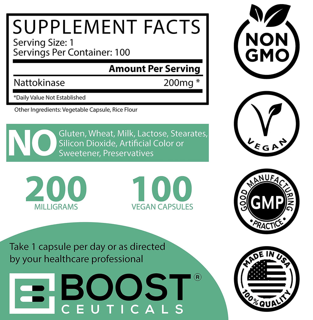 Gluten free icon on BoostCeuticals nattokinase packaging