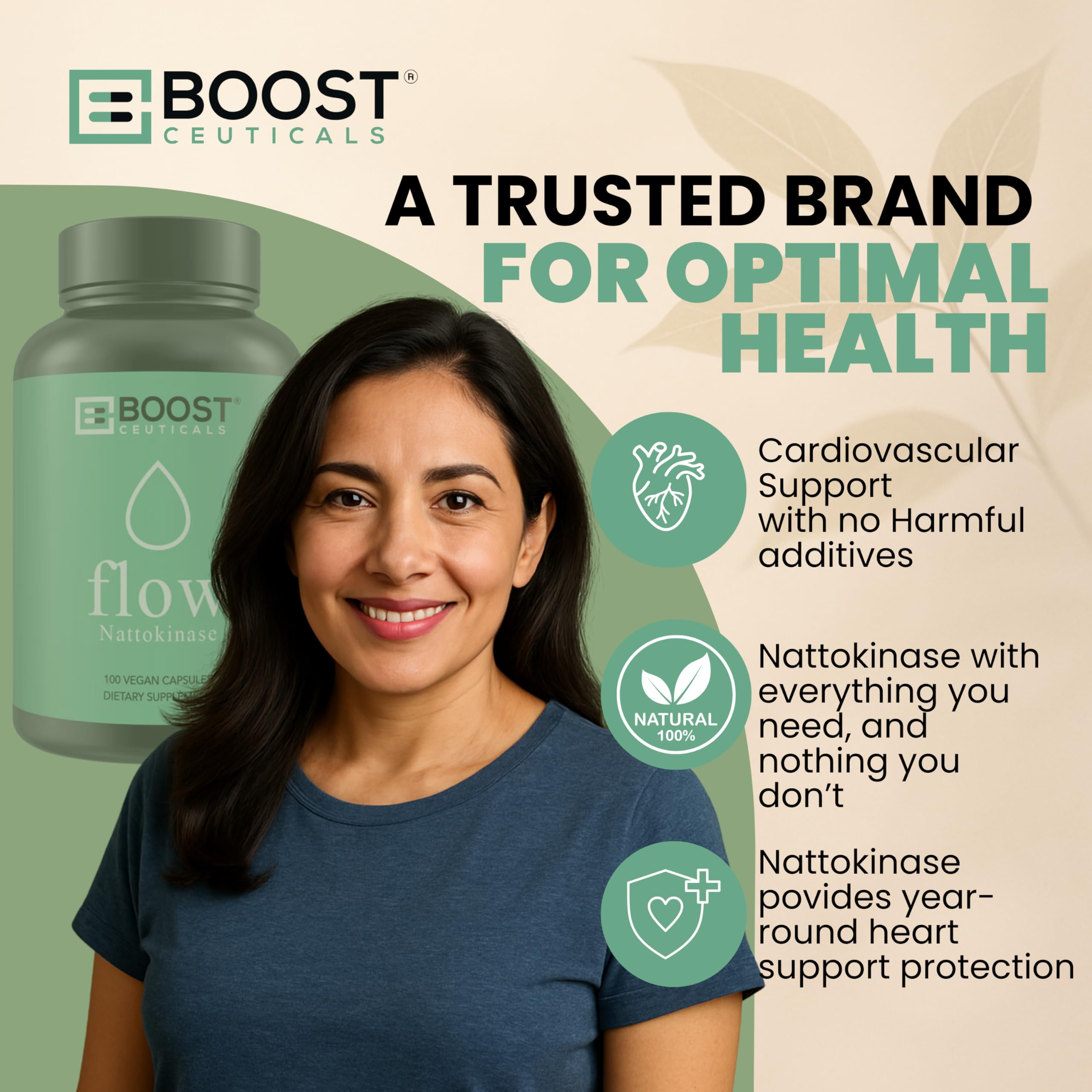 Vegan purity emphasis on BoostCeuticals nattokinase packaging
