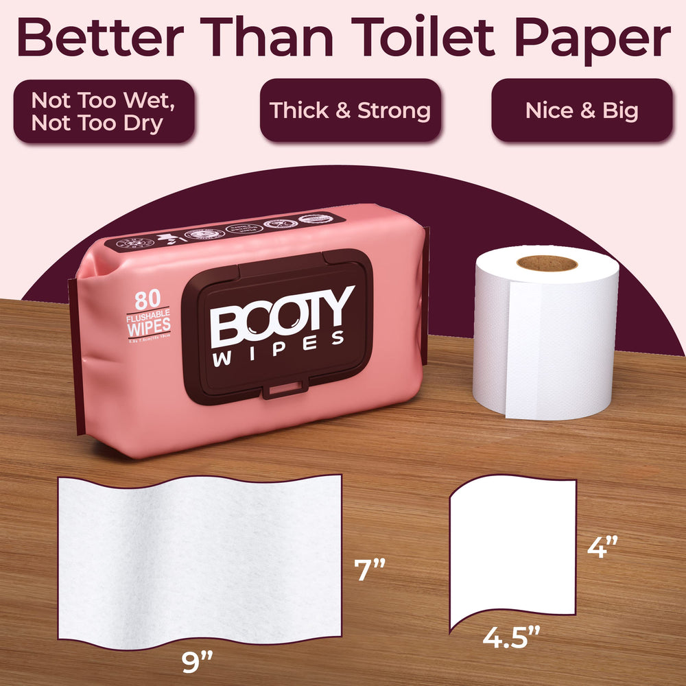 BOOTY WIPES travel pack highlights purse-friendly convenience for gym or travel use.