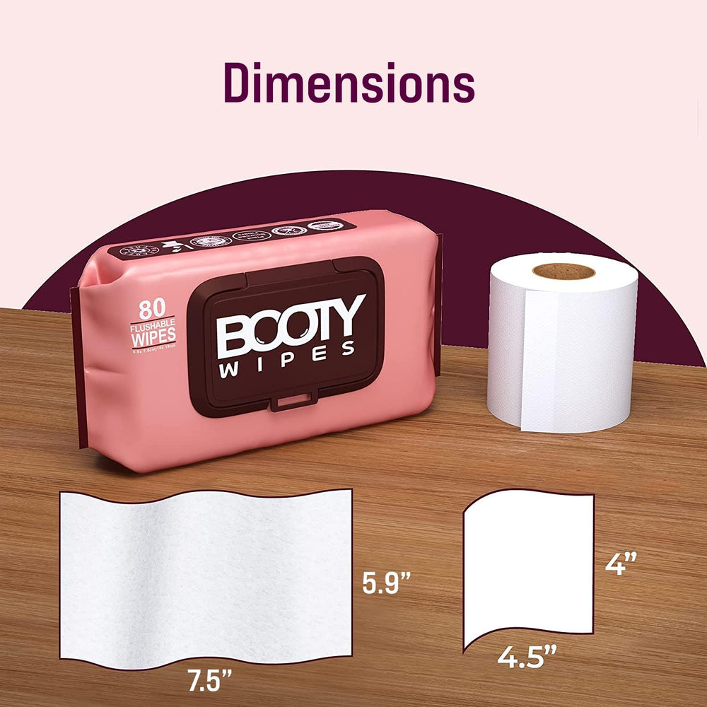 Booty Wipes fragrance-free and alcohol-free design for sensitive skin.