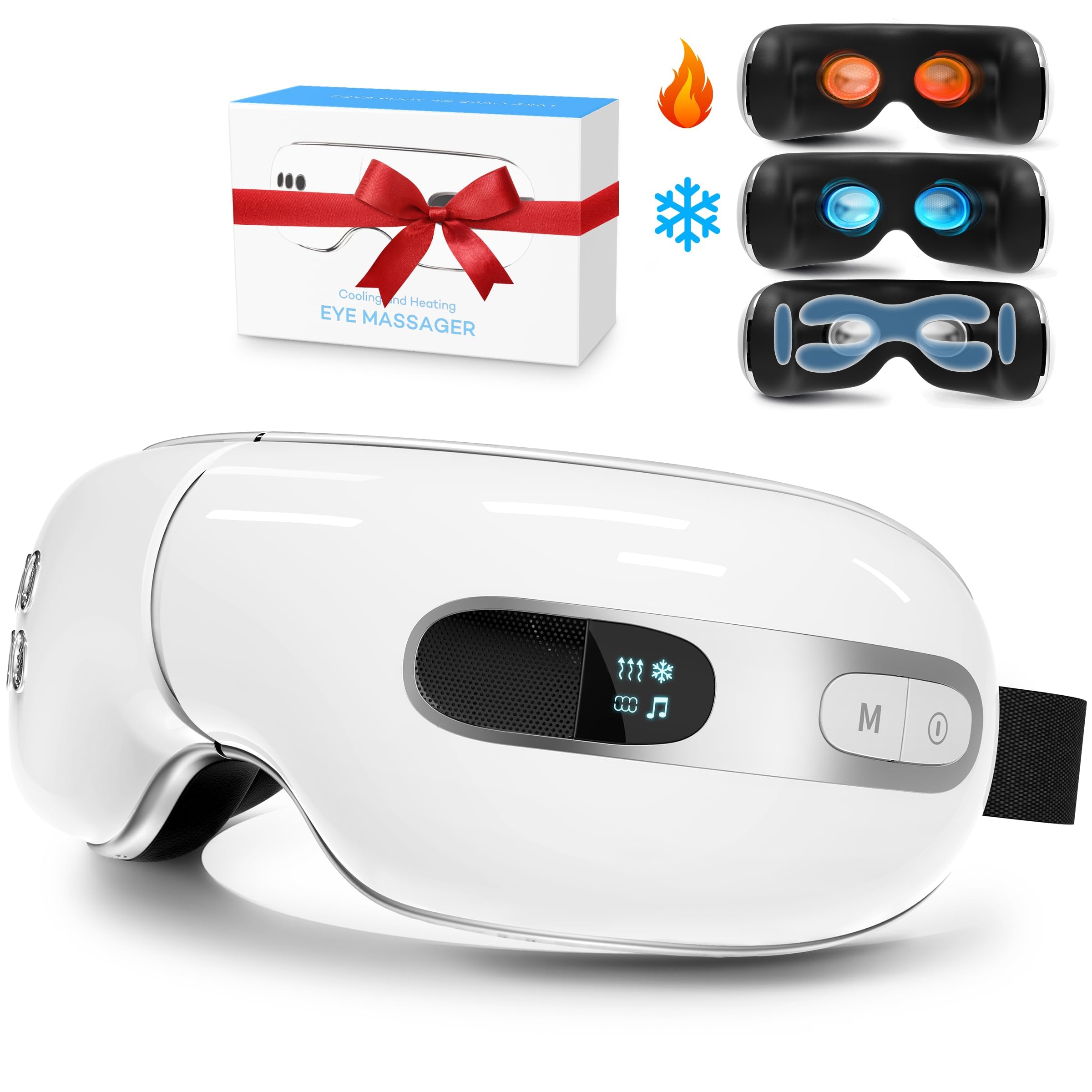BOQUBOO Eye Massager with heat therapy for soothing tired eyes and comfortable sessions.