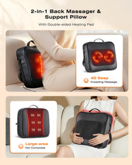Boriwat 2in1 lower back massager offers kneading and warmth on demand