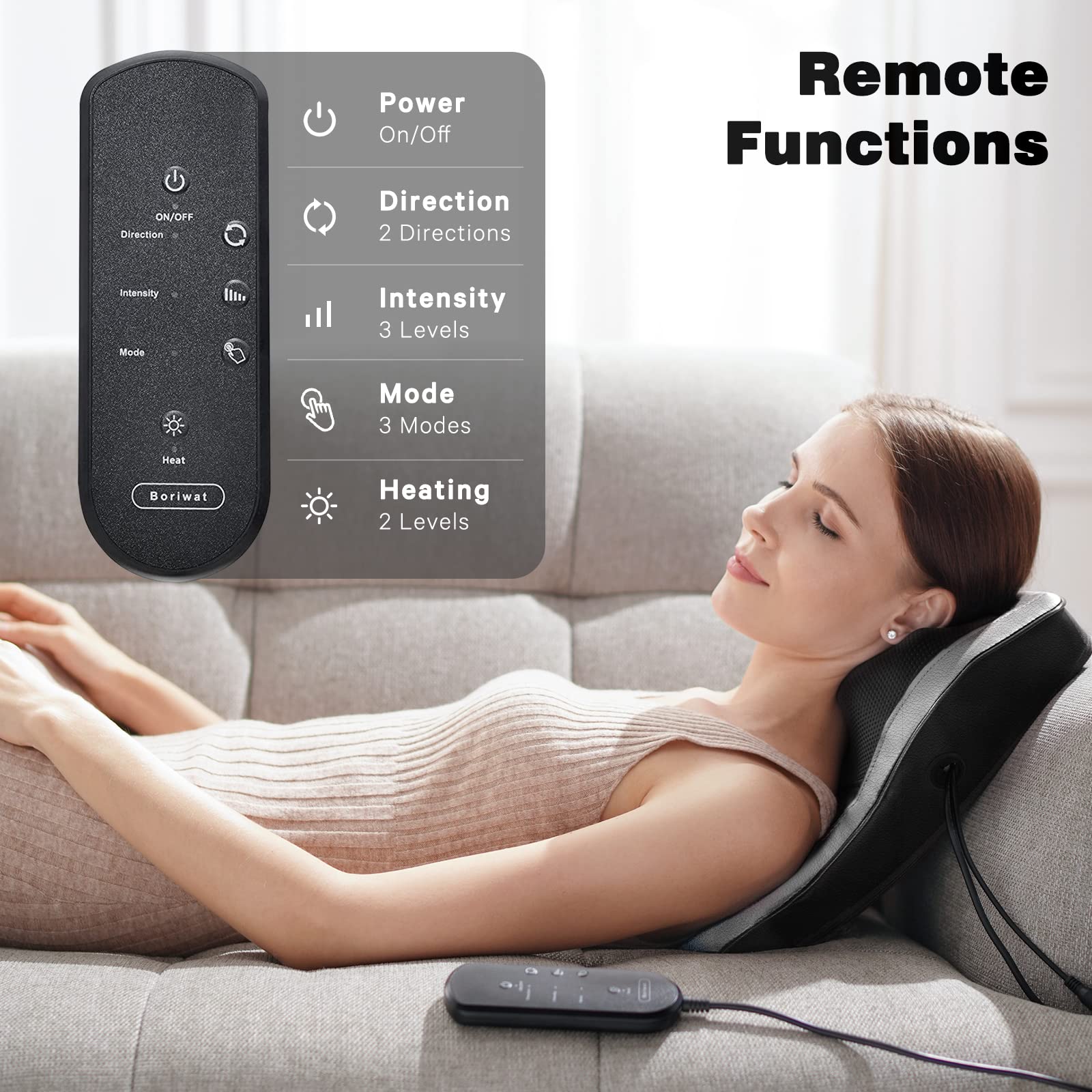 Boriwat adjustable intensity levels personalize comfort during sessions
