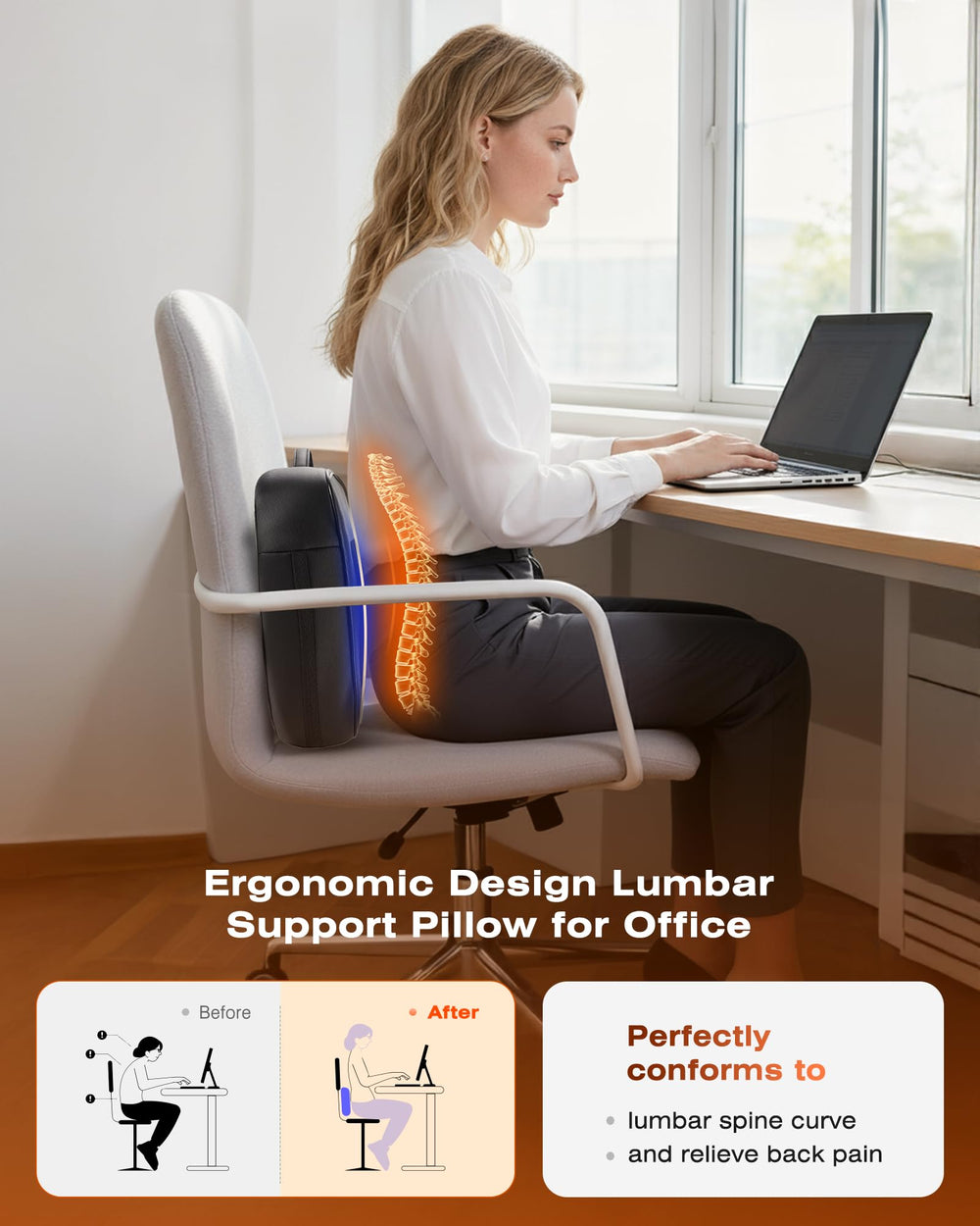 Boriwat back massager with car adapter for on the go sessions