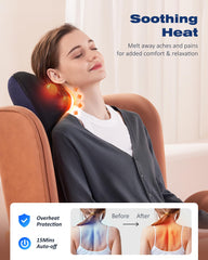 Boriwat deep kneading 3D nodes provide a professional feel for shoulders and back.