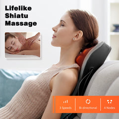 Boriwat dual heating zones warm neck and back simultaneously