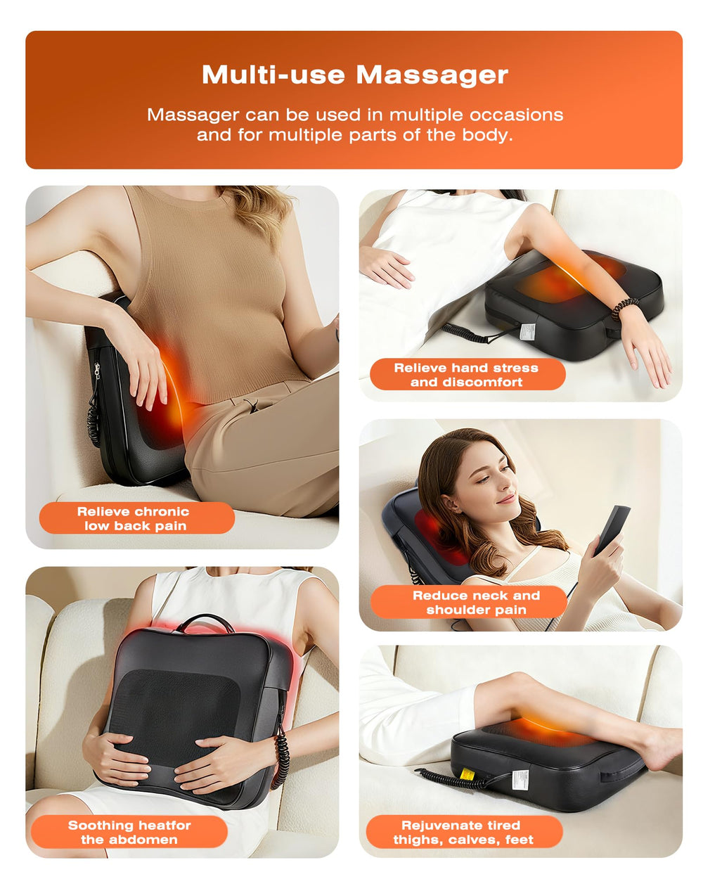 Boriwat ergonomic back massage design for comfortable use